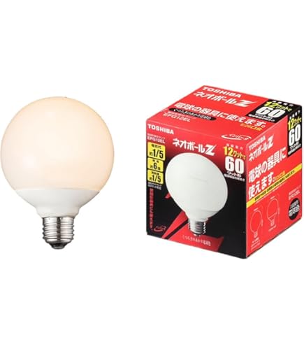 Amazon | 東芝 ネオボールZ 電球形蛍光ランプ ボール電球60ワット